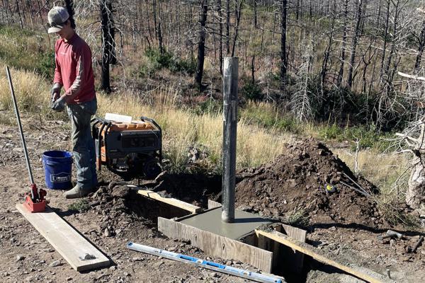 Concrete Foundation for Gate