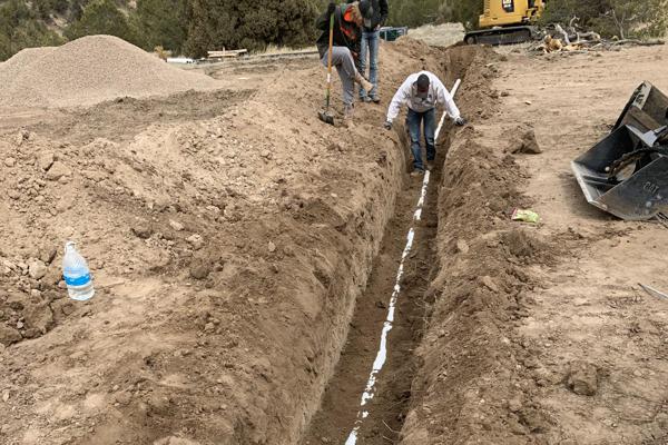 Excavation Work for Sewer Line